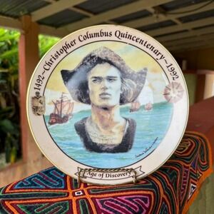 Christopher Columbus Quincentenary Plate 1492–1992 Age‎ of Discovery 8.5"